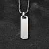 304 Stainless Steel Blank Pendant Necklaces NJEW-P329-04E-P-1