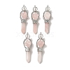 Natural Rose Quartz Dowsing Pendulums G-C095-01P-04-2