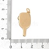 304 Stainless Steel Micro Pave Cubic Zirconia Pendants STAS-D305-02G-E-3