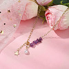 Natural Amethyst Chip Beads Necklaces NJEW-JN04943-2