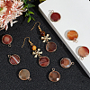 Beebeecraft 10Pcs Natural Red Agate Dyed Pendants G-BBC0001-37B-4