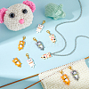 Cat Pendant Stitch Markers HJEW-AB00444-4