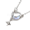 Star & Moom Alloy Pendant Necklaces NJEW-L121-02P-1