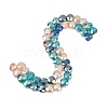 Electroplate Transparent Glass Beads Strands GL-CBADAFE-01J-2