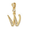 Brass Micro Pave Cubic Zirconia Pendants KK-M319-02G-W-1