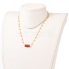 Natural & Synthetic Gemstone Column Pendant Necklaces NJEW-JN03172-3