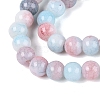 Ombre Effect Opaque Crackle Glass Beads Strands GLAA-Q106-01A-A03-4