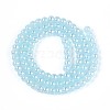 Electroplate Imitation Jade Glass Beads Strands GLAA-T032-J4mm-AB04-2