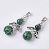 Synthetic Malachite Pendants G-Q460-A16-2