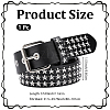 Platinum Star Rivet PU Leather Chain Belts for Jeans AJEW-WH20096-87B-2