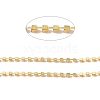 50M Rectangle Brass Rhinestone Claw Setting Chains CHC-C024-01A-G-3