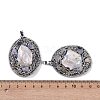 Natural Shell Polymer Clay Rhinestone Pendants KK-F868-20P-02-3