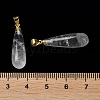 Natural Quartz Crystal Teardrop Pendants G-Q005-03G-09-4