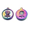 Alloy Pendants Enamel Settings PALLOY-N163-004-NR-3