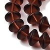 Frosted & Baking Paint Transparent Glass Beads Strands GL-CBA2ED2-03H-3