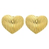 Ion Plating(IP) 304 Stainless Steel Heart Stud Earrings EJEW-I316-07G-1