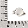 Brass Micro Pave Clear Cubic Zirconia Magnetic Clasps KK-C066-22P-3