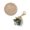 Christmas Tree Glass Pendant Decorations HJEW-JM02046-01-3