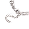 Non-Tarnish 304 Stainless Steel Handcuff Pendant Neckkace with Curb Chains for Men Women NJEW-TA00038-6