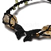 Natural Yellow Quartz & Peridot & Synthetic Hematite Nuggets Braided Bead Bracelet BJEW-B073-01C-3