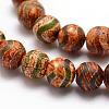 Tibetan Style Wave Pattern dZi Beads G-K166-02-8mm-L1-08-3