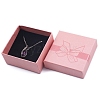 Bowknot Print Kraft Paper Cardboard Jewelry Necklace Gift Boxes PW-WGA2DD4-01-1