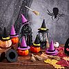 CRASPIRE 12Pcs 2 Colors Polyester Witch Hats AJEW-CP0005-50-5