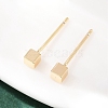Brass Stud Earrings for Women EJEW-G441-05A-G-3