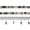 Natural Black Rutilated Quartz Beads Strands G-B090-A01-02-5