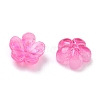 Dyed & Heated Glass Bead Caps GLAA-C042-01G-2