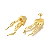 Rack Plating Jellyfish Brass Stud Earrings EJEW-I310-19G-2