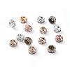 Brass Rhinestone Spacer Beads RB-X0013-10-NF-5