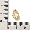 Brass Micro Pave Clear Cubic Zirconia Pendants KK-M301-05G-3