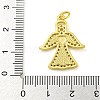 Brass Enamel Pendants with Jump Rings and Cubic Zirconia KK-D534-07G-3