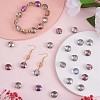 120Pcs Electroplated Transparent Glass Beads JX319A-5