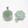 Natural Green Aventurine Gemstone Pendants G-E338-09E-1