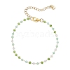 Round Handmade Glass Beaded Link Chain Bracelets for Women BJEW-JB13394-3