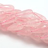 Natural Rose Quartz Teardrop Bead Strands G-E251-27-1