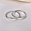 Sun Pattern 304 Stainless Steel Finger Rings FS-WG90263-10-1