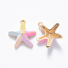 Brass Enamel Charms X-KK-T049-050G-02-NF-2