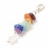 Chakra Theme Natural Gemstone Pendant Decorations X1-HJEW-JM00645-03-2