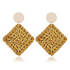 Alloy Rattan Woven Dangle Stud Earrings FS-WGA068A-06-2