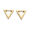 304 Stainless Steel Triangle Huggie Hoop Earrings STAS-H156-02B-G-2