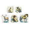 10Pcs 5 Styles Forest Theme PET Waterproof Stickers Sets DIY-B071-02E-1