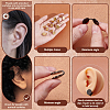 10Pcs 304 Stainless Steel Vortex Cuff Earrings EJEW-UN0002-76G-2