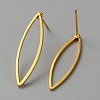 Golden Brass Hollow Geometric Stud Earrings EJEW-WH0012-127F-2