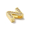 Brass Micro Pave Cubic Zirconia Beads KK-H487-25G-26-2