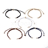 5Pcs 5 Colors Nylon Cord Knitting Bracelet Makings AJEW-JB01292-1