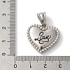 Non-Tarnish Mother's Day 304 Stainless Steel Pendants STAS-Z075-01P-3