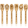 6Pcs Bamboo Spoons & Knifes & Forks AJEW-WH0411-021-1